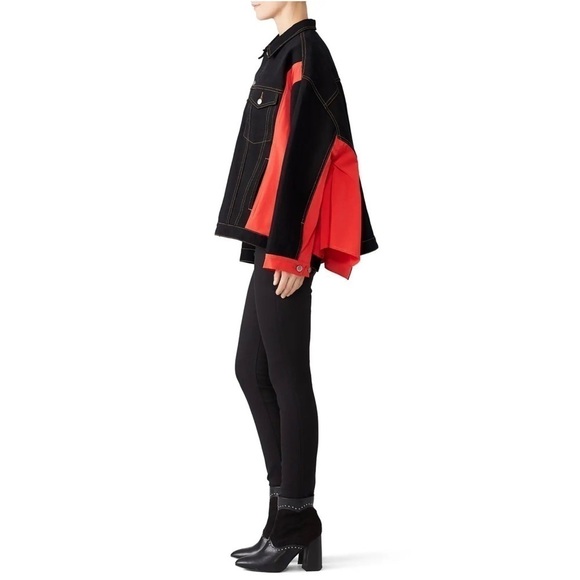 Koché Black Oversized Denim Jacket - Picture 2 of 14